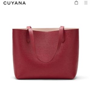 Cuyana Small Structured Tote in Red/Blush (New)